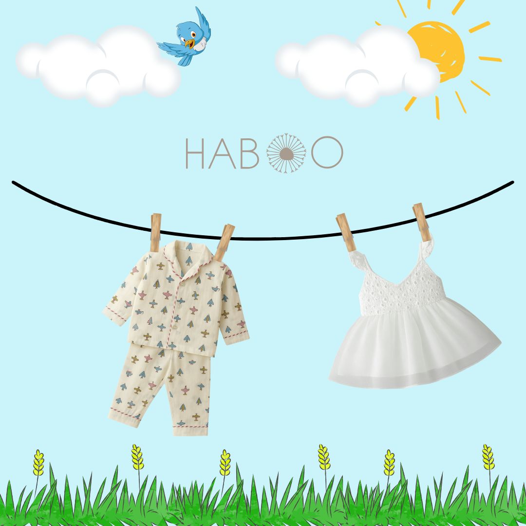 HABOO 2-Pack: Printed Baby Pajama Set & Elegant White Tulle Dress Combo
