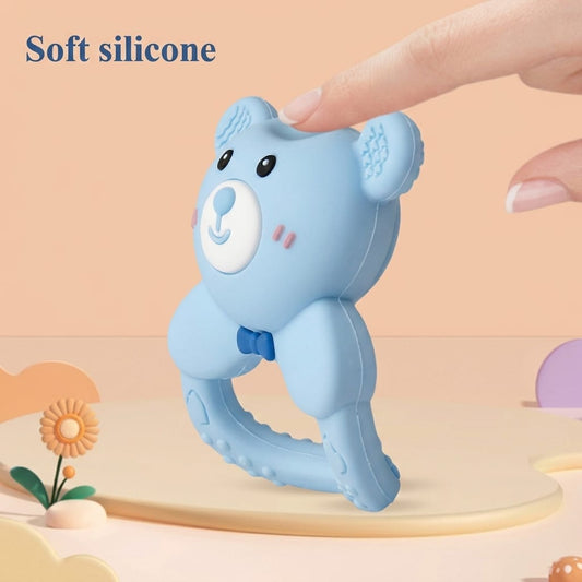 Bear-Shaped Silicone Baby Teether
