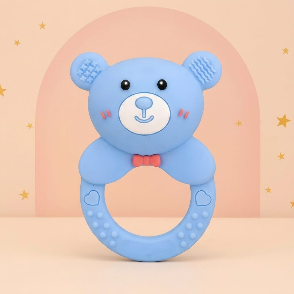 Bear-Shaped Silicone Baby Teether