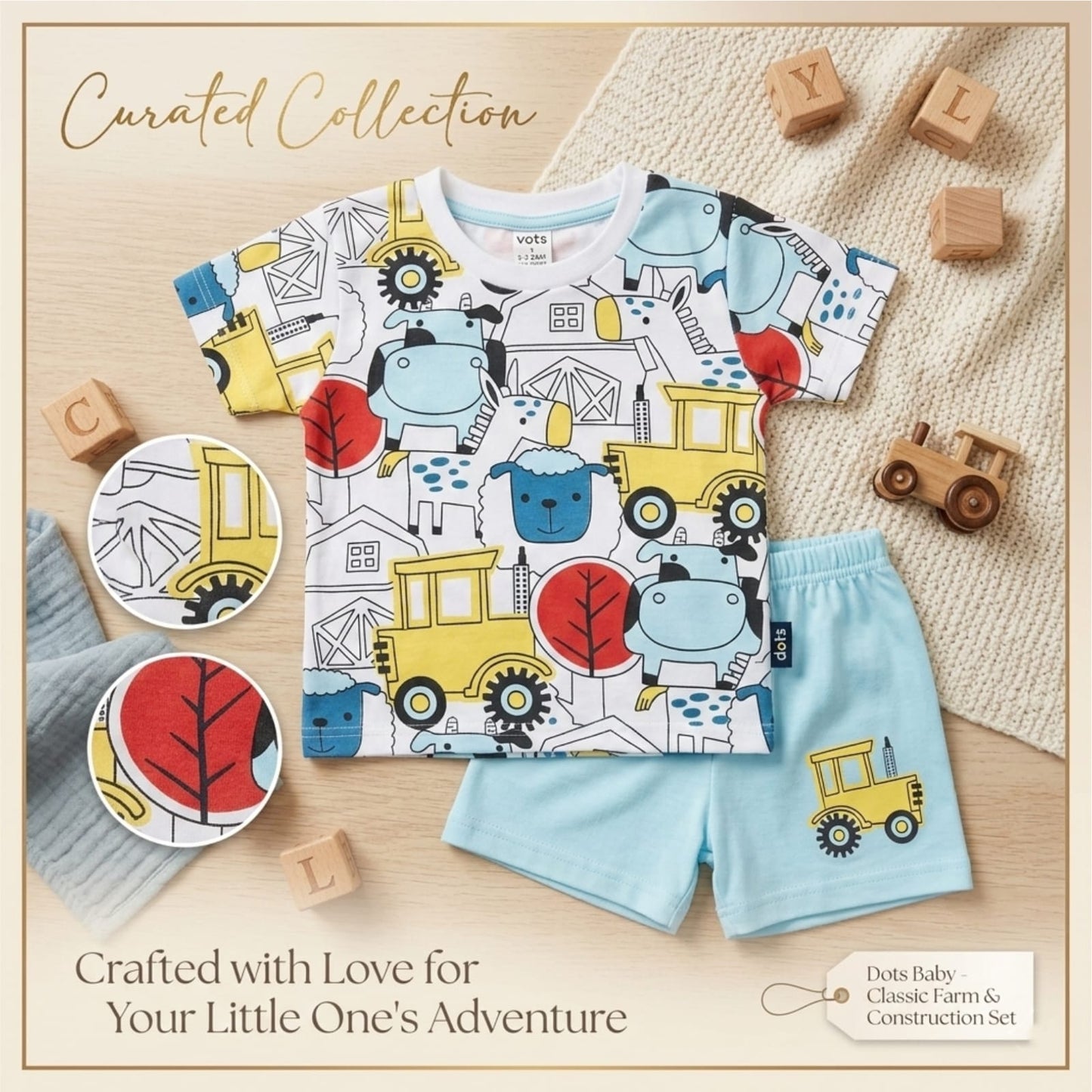 Cute Printed T-Shirt & Shorts Combo 12-18 months