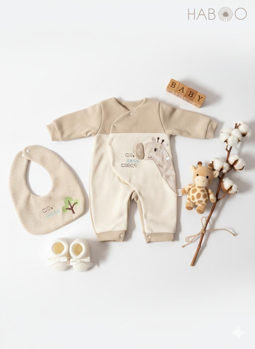 Curated Set of Two (2 Nos) - Honey Bear Romper + Earthy Cuddle
