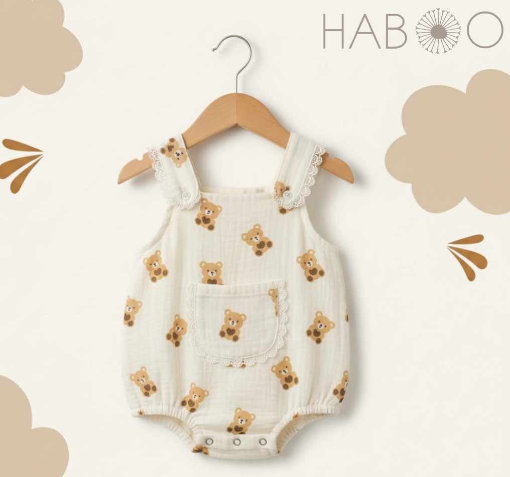 Curated Set of Two (2 Nos) - Honey Bear Romper + Emerald Cuddle