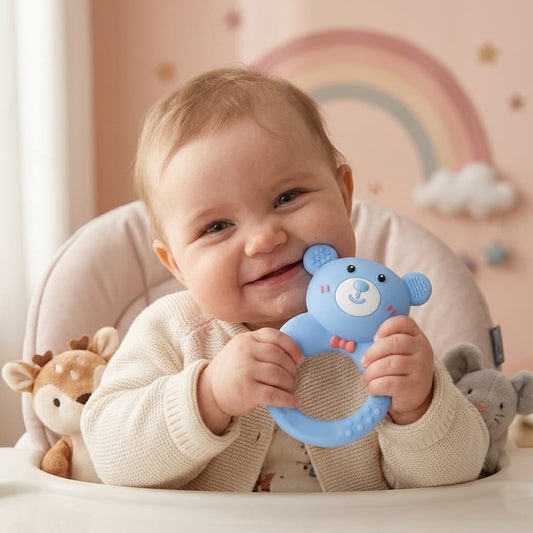 Bear-Shaped Silicone Baby Teether